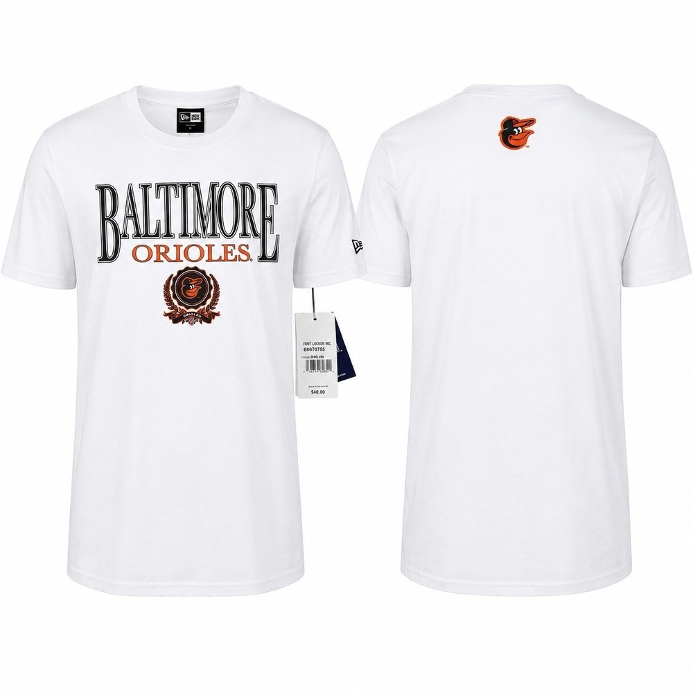 New Era Baltimore Orioles Men’s XL White Graphic T-Shirt MLB NEW